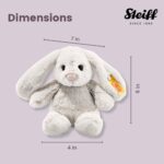 Steiff Hoppie Hase 18 cm hellgrau, Plüschtier Hase mit Schlappohren, Soft Cuddly Friends, flauschiges StofftieKuscheln – Bild 2