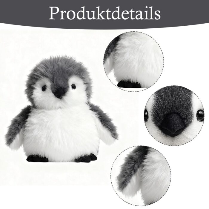 JcvPot Pinguin Kuscheltier, Weiches Stofftier Für Kinder Und Babys, Kuscheltier Pinguin Plüschtier lüschtier – Bild 6
