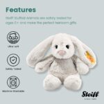 Steiff Hoppie Hase 18 cm hellgrau, Plüschtier Hase mit Schlappohren, Soft Cuddly Friends, flauschiges StofftieKuscheln – Bild 3