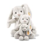 Steiff Hoppie Hase 18 cm hellgrau, Plüschtier Hase mit Schlappohren, Soft Cuddly Friends, flauschiges StofftieKuscheln – Bild 5