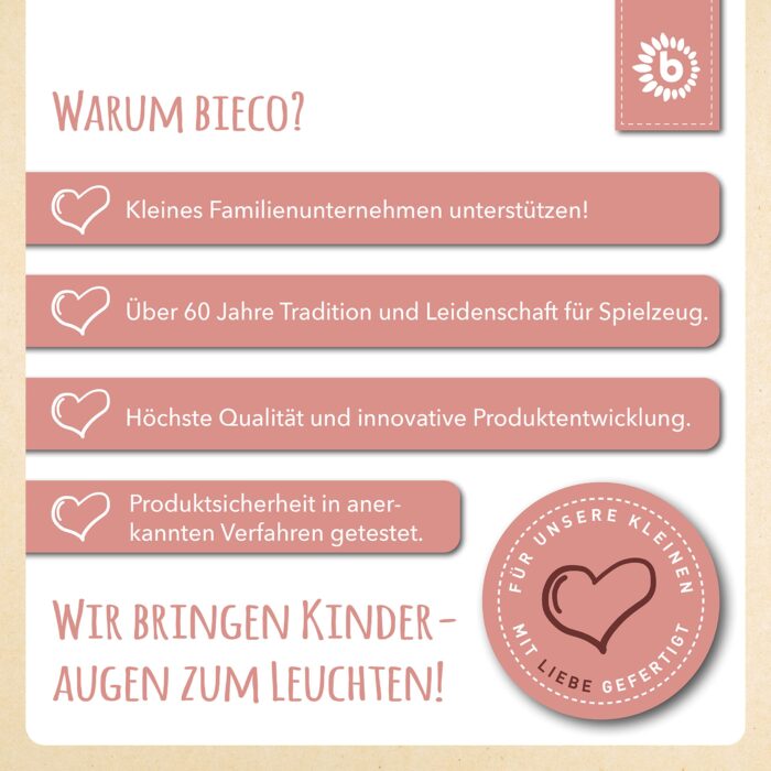 Bieco Kuscheltier Reh Ella mit Rassel | Baby Kuscheltier ab 0 Monate Stofftier Baby Plüschtier rentier – Bild 2