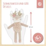 Bieco Kuscheltier Reh Ella mit Rassel | Baby Kuscheltier ab 0 Monate Stofftier Baby Plüschtier rentier – Bild 5